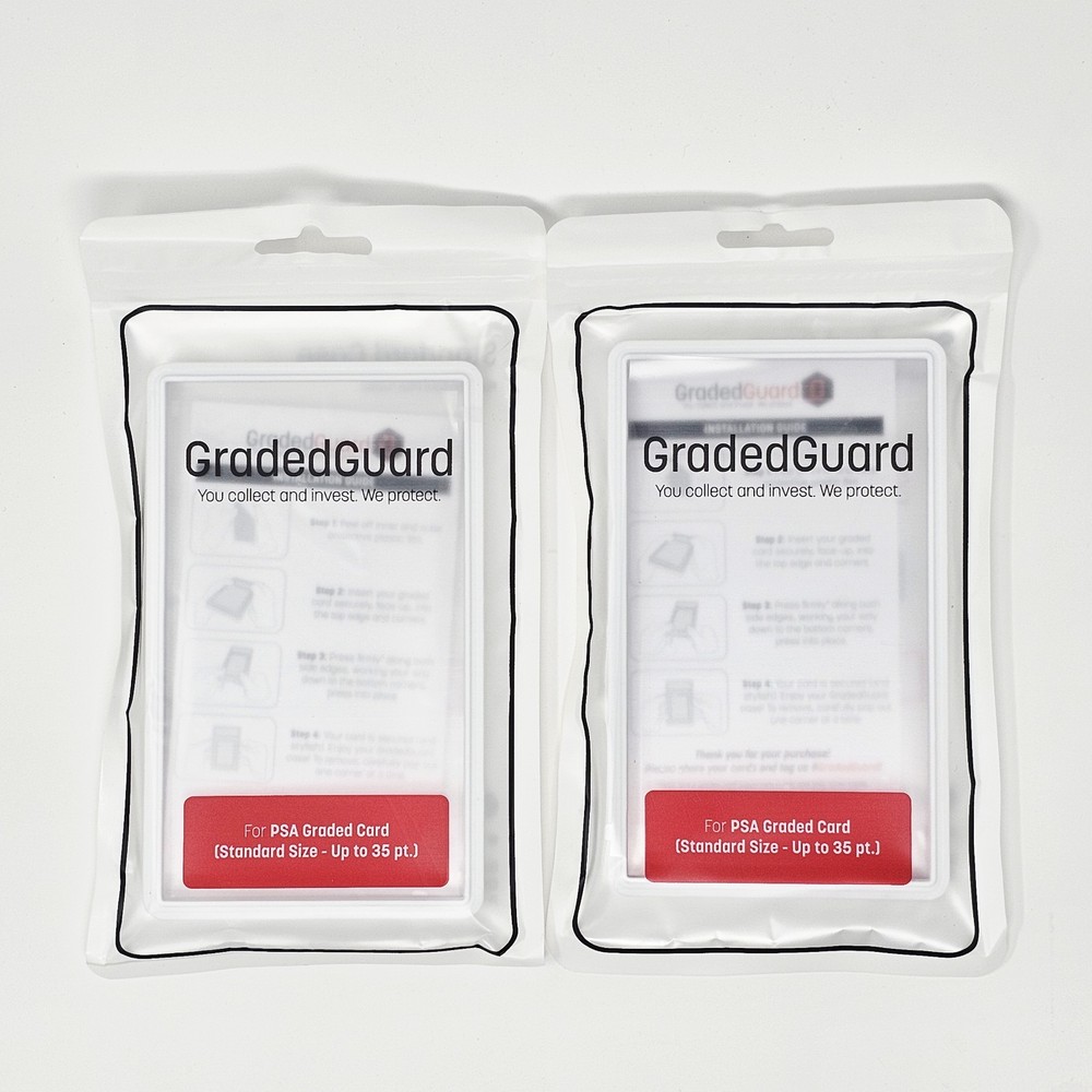 (2) White GradedGuard PSA Graded Card Case Guard Protector Stackable