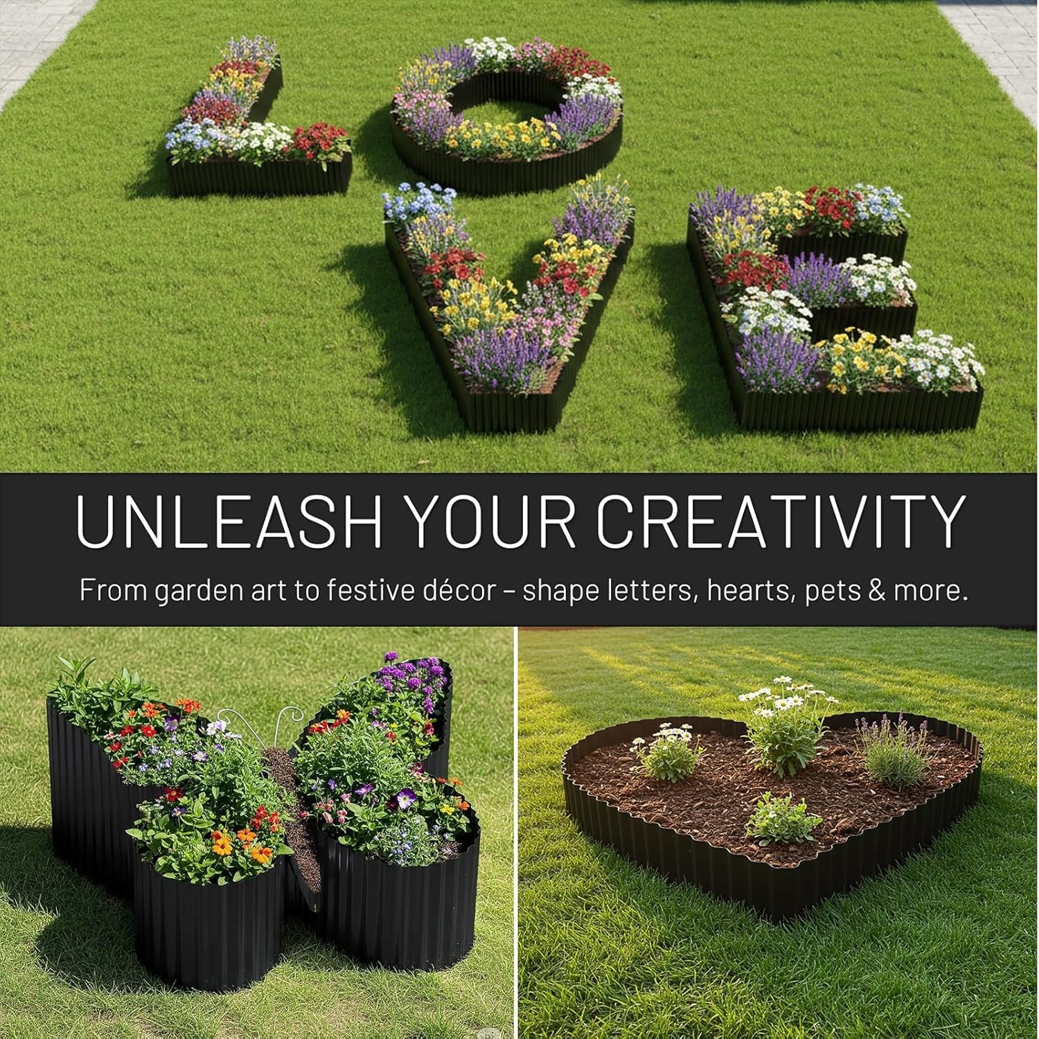 Durable 40FT x 8IN Galvanized Steel Edging for Beautiful Flower Beds & Paths