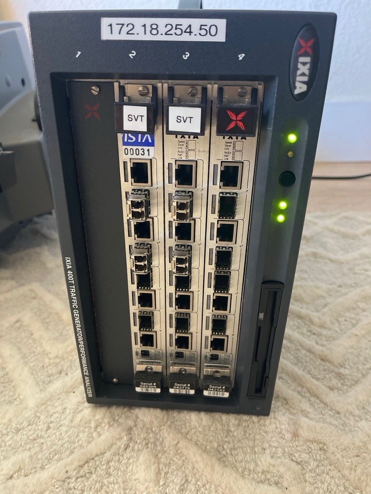 Ixia 400T Traffic Generator Performance Analyzer w/ Modules – Powers On