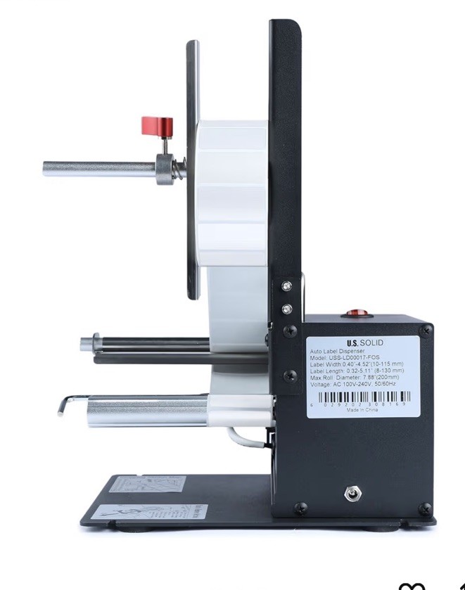 U.S. Solid Automatic Label Dispenser Machine - Clear Labels - Width 10-115MM