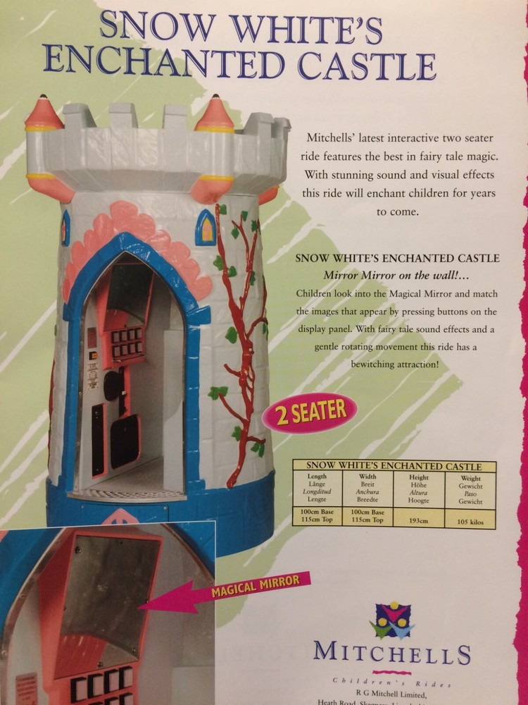 SNOW WHITES ENCHANTED CASTLE INTERACTIVE KIDDIE RIDE DISPLAY PANEL MATCH IMAGES