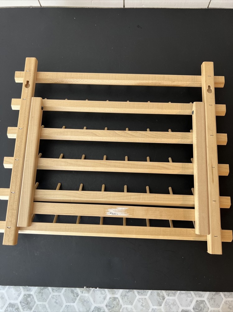 June Tailor 60 Spool Folding Thread Holder Wood Rack