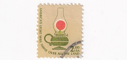 STAMP US SCOTT 1611 "Kerosene Table Lamp" $2 USED 1978 - N