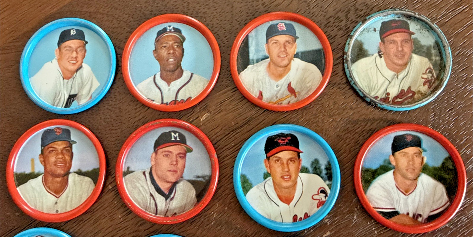 1962/1963 Salada Tea Junkett Baseball Coins Lot 32 Kaline Aaron Robinson Wilhelm