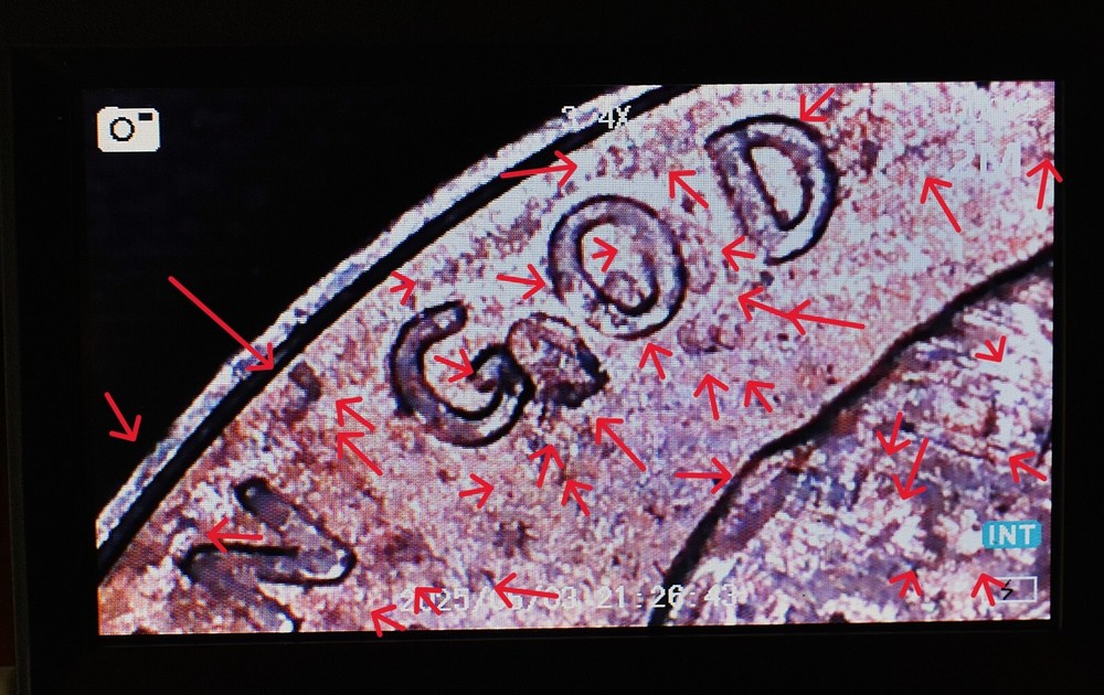 2001 Penny Multi Strike Error Double Die, Die Cracks, Initials Obscured