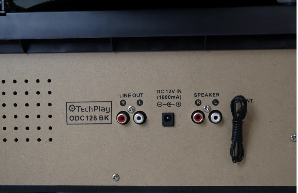 TECHPLAY ODC128BT WOOD BLUETOOTH SHELF STEREO SYSTEM & RECORD PLAYER CD CASSETTE