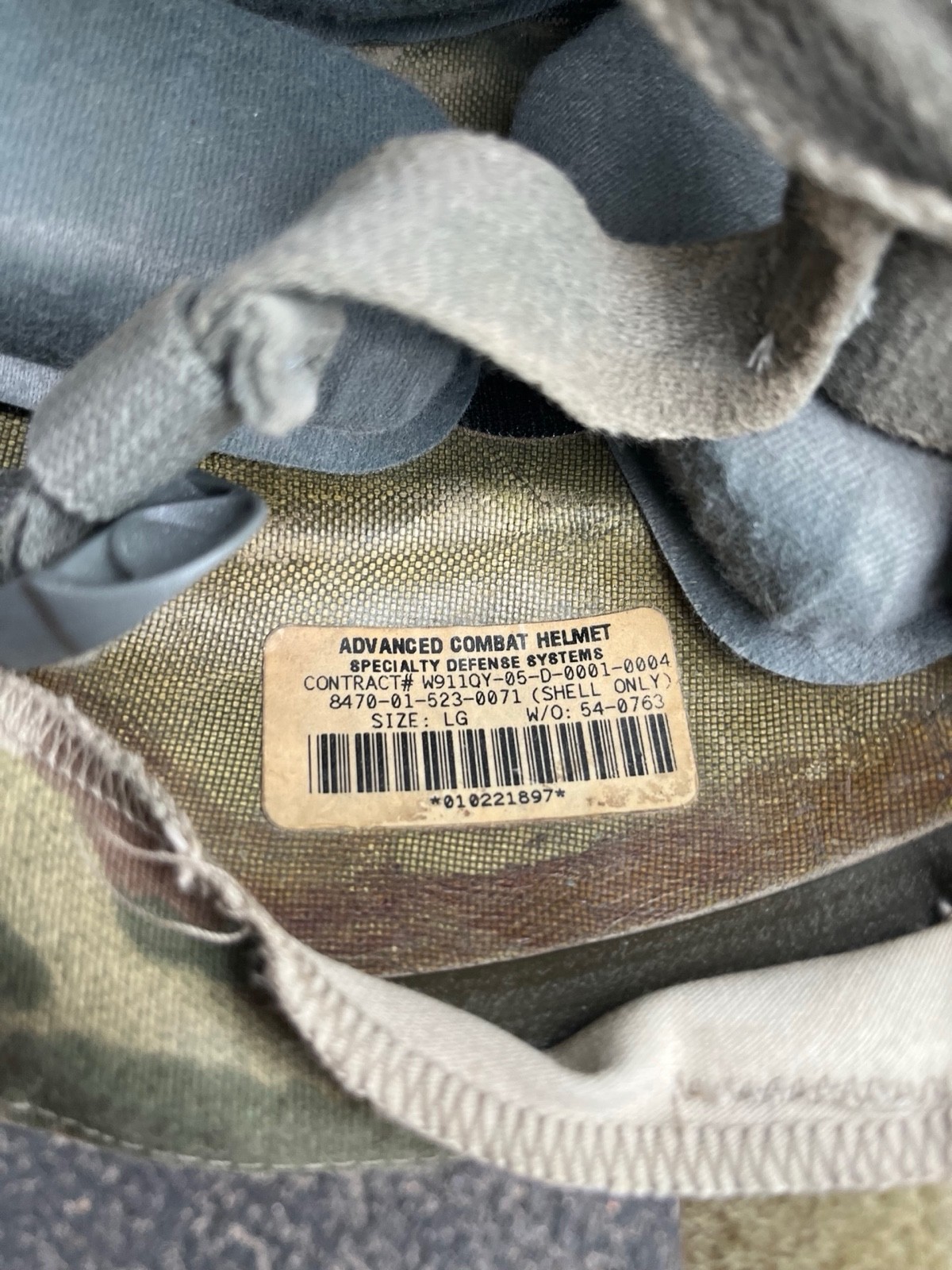 USGI Advanced Combat Helmet Size Large Specialty Defense GWOT 05 Dated