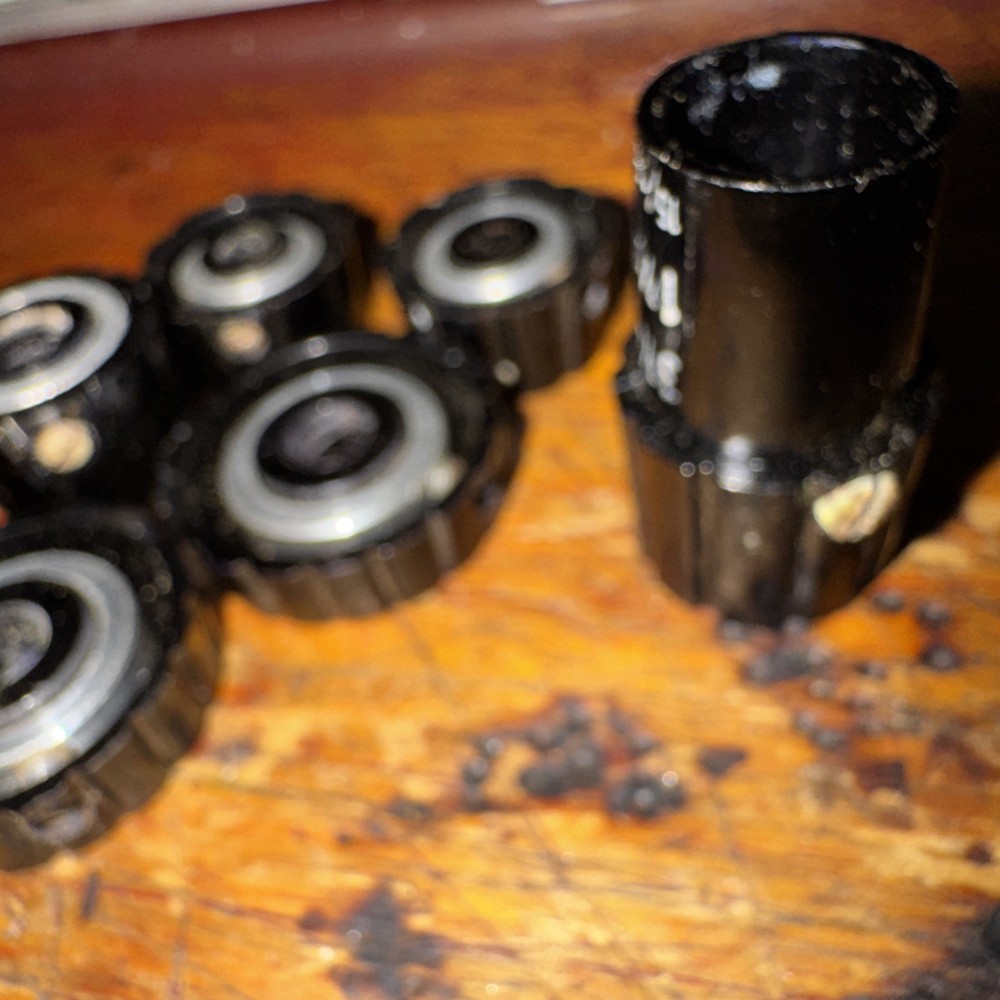 UHER Universal , Reel to Reel Recorder Front Knobs 6 pieces 4 knobs