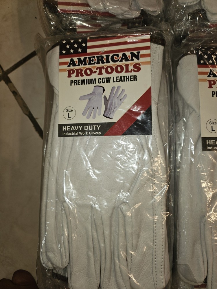 4 Docenas De Leather Gloves size L