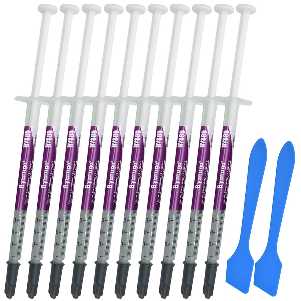 10 Pack HY880 Thermal Paste Kit 5.15 W/mK 1g/pc CPU GPU Heatsink Compound Comput