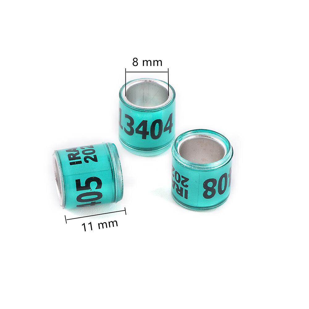 For 2023 Racing Multicolor Pigeon Rings Leg Bands ARPU Bird Foot Ring 8mm 100Pcs