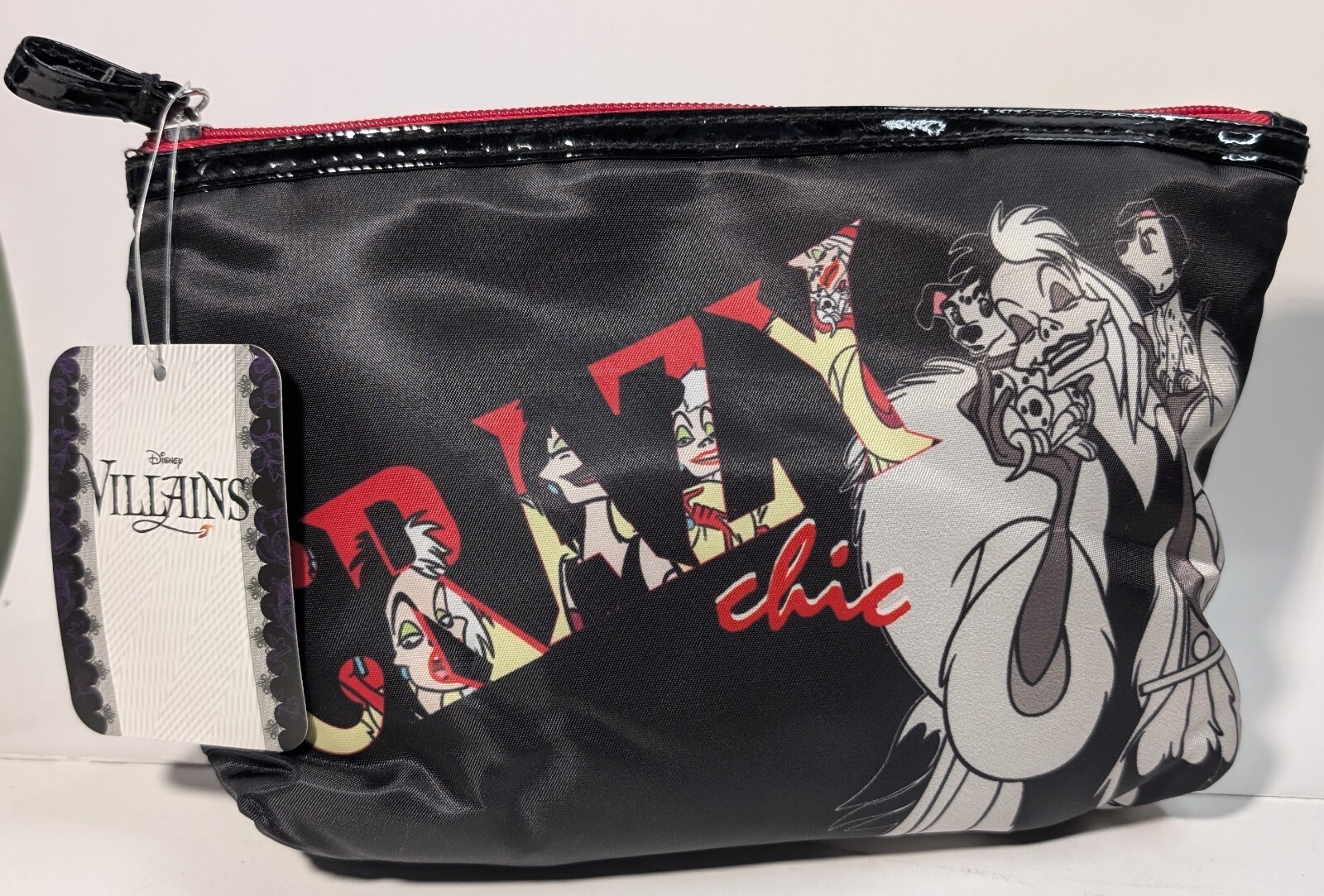 Soho Disney Villains Make Up Bag Black Crazy Chic Cruella de Vil New with Tag