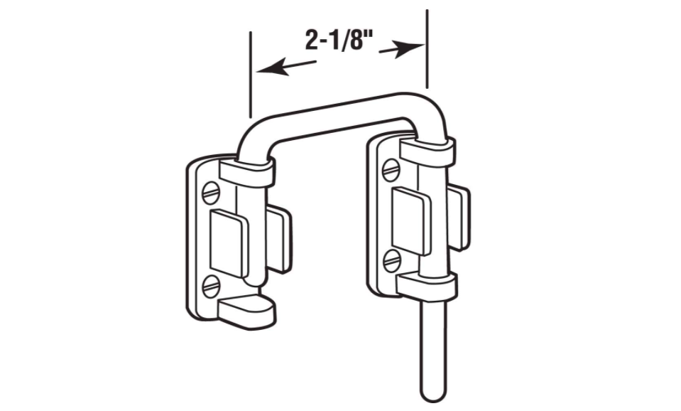 Door Lock Home Security Sliding Latch Loop Bar Hook Safety Protection Hardware