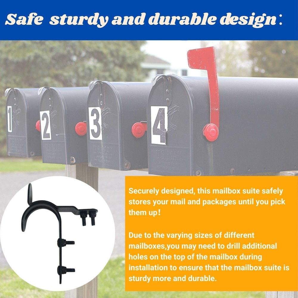 Thickened Mailbox Latch and Handle Kit,Mailbox Replacement White