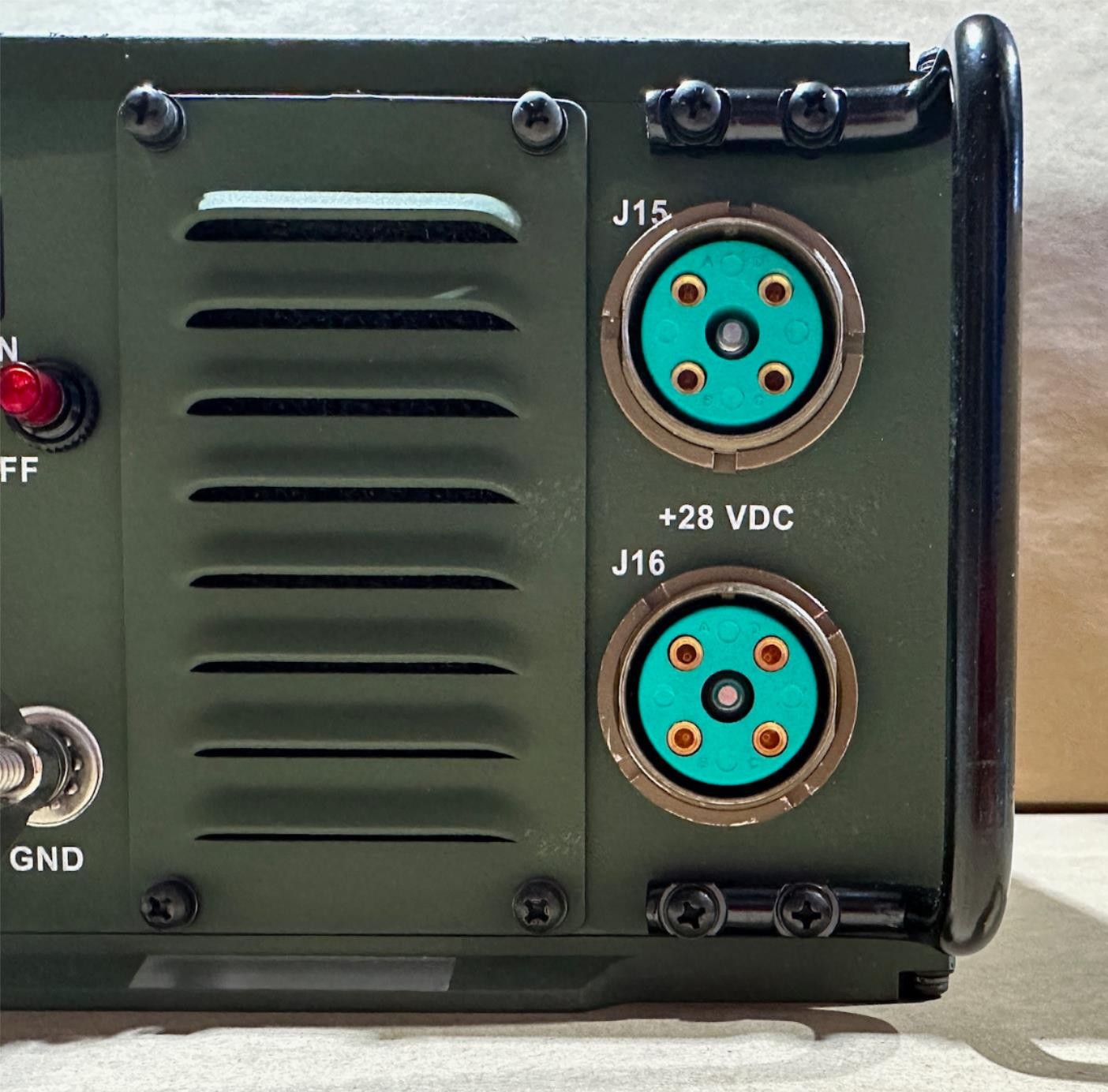 L3 Harris RF-5051-PS001 Power Supply w/ Vehicle Shock Mount & DC Power Cable