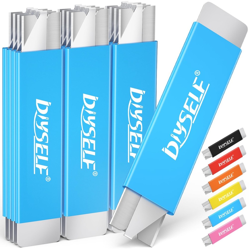 DIYSELF Box Cutters, 12 Pack Cutter Retractable, 12-Pack, Blue