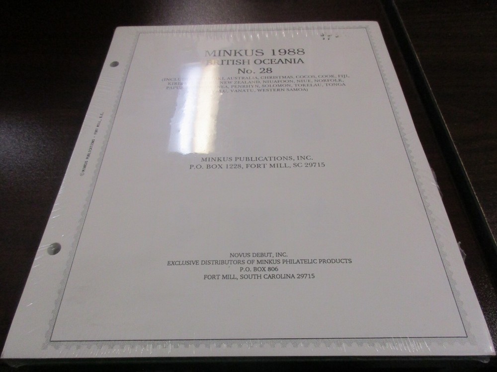 "MINKUS" 1988  MINKUS  BRITISH OCEANIA #28   W/FREE SHIPPING!!!