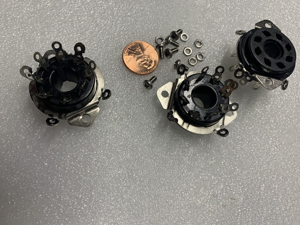 AMECO AC-1 octal socket 3 pcs Ameco P/N S-171