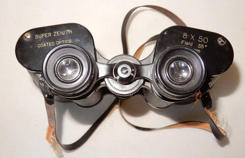 Super Zenith 8 x 50 Binoculars in leather case