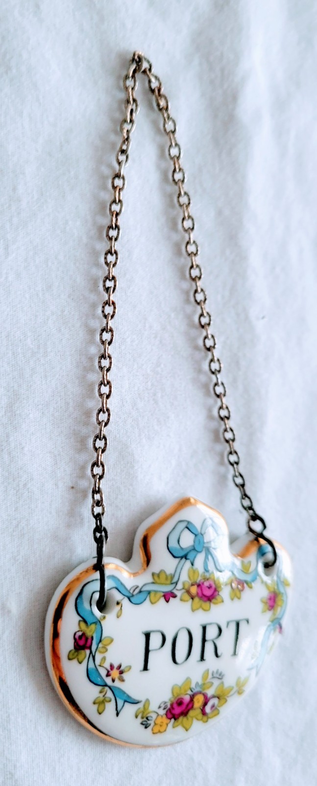 COALPORT Decanter Labels Fine Bone China Set Of 3 “BRANDY”, “PORT” And “SHERRY”