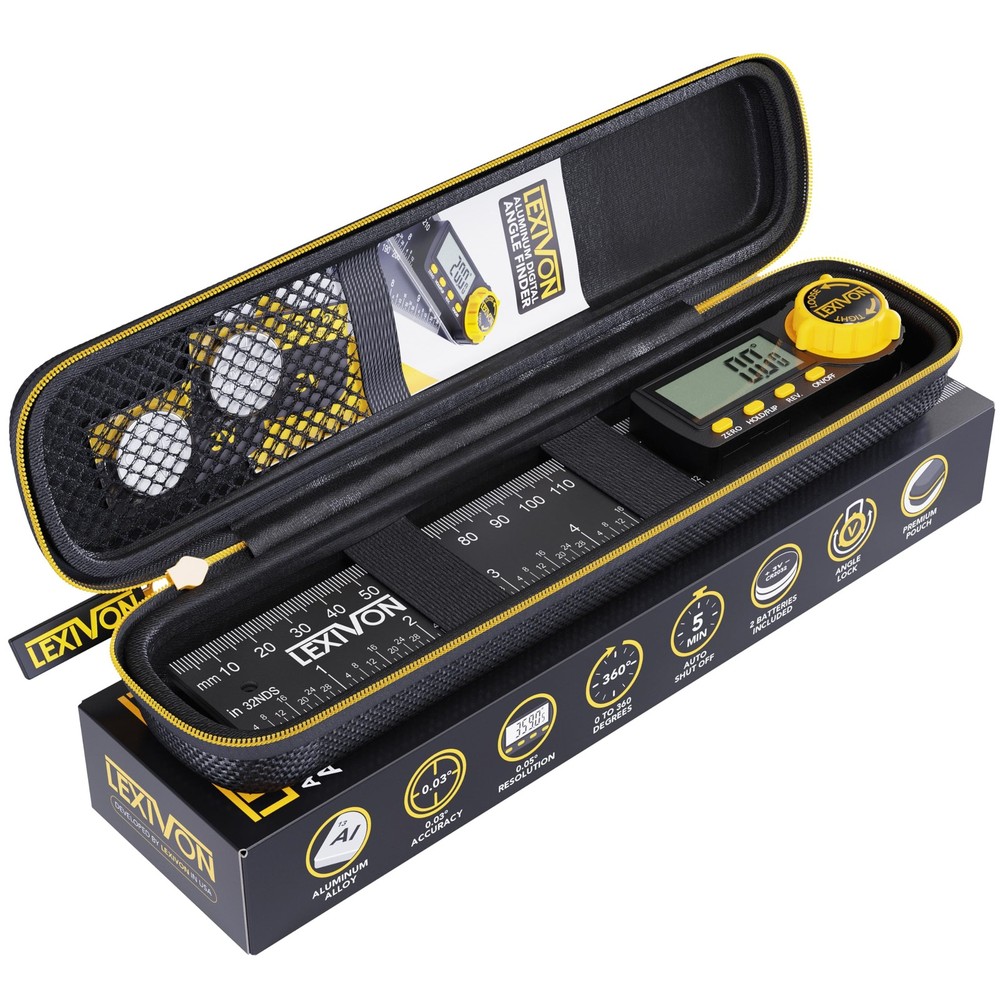 Digital Angle Finder 7 Inch Protractor With High Resolution Lcd Display