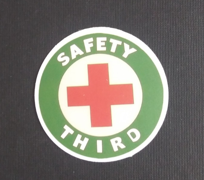Safety Third Novelty Sticker 2.18" (AX)