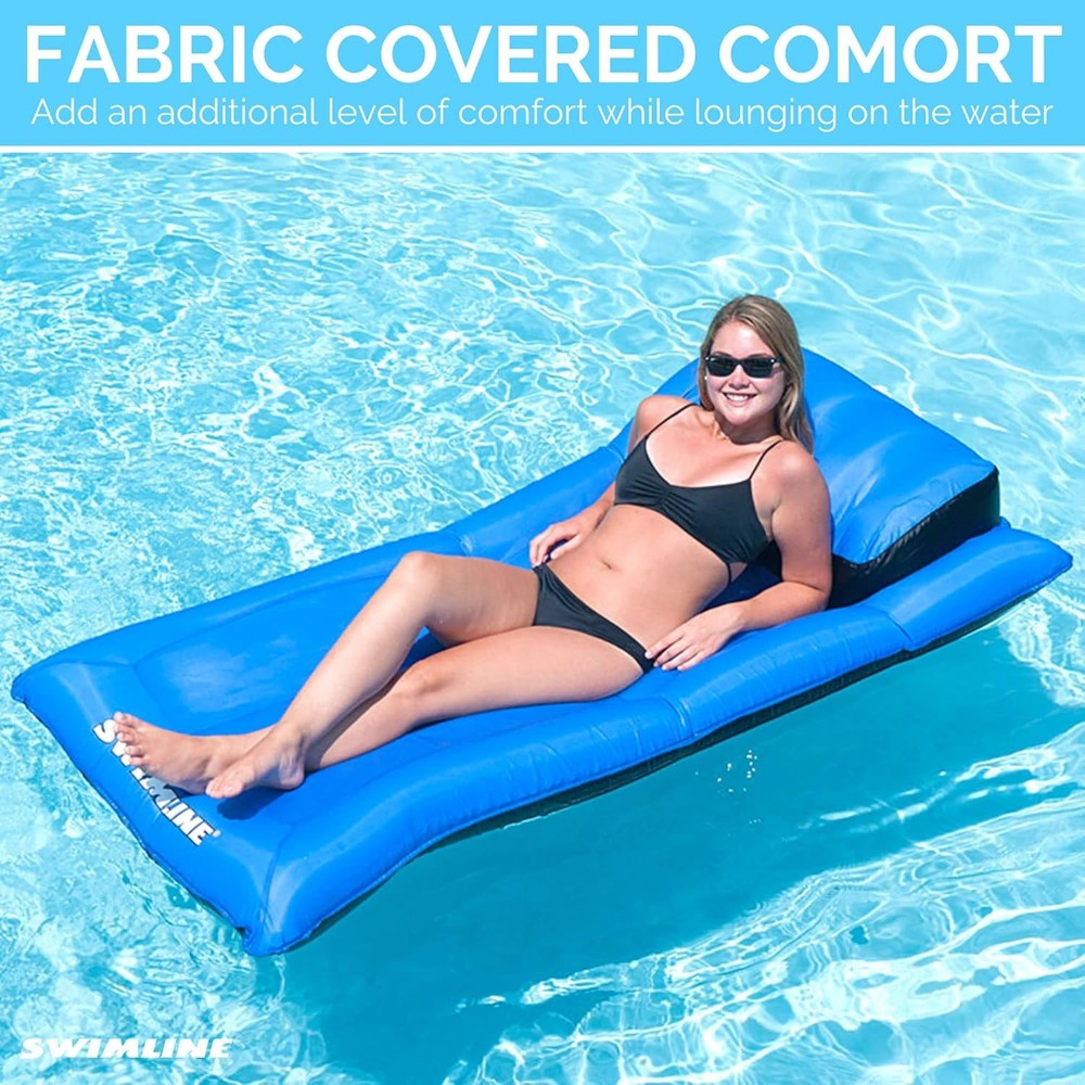Fabric Covered Pool Float Mattress Lounger Raft