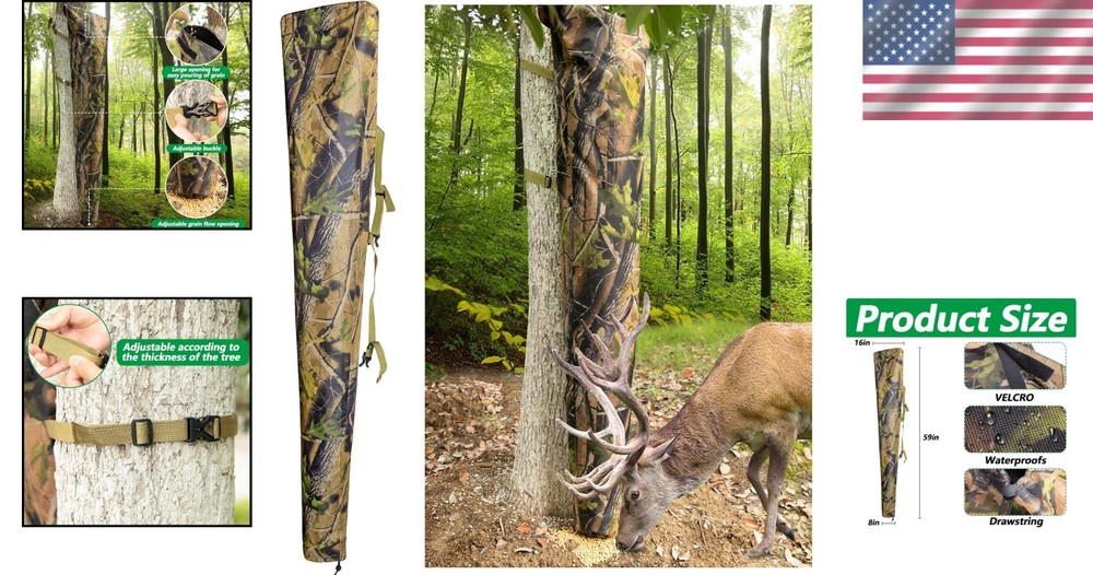 Adjustable 100 lb Tree Hugger Gravity Deer Feeder - Weatherproof Design