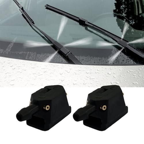 2 PCS Front Windshield Washer Nozzles Arm Mounted Spray Jets, Windshield
