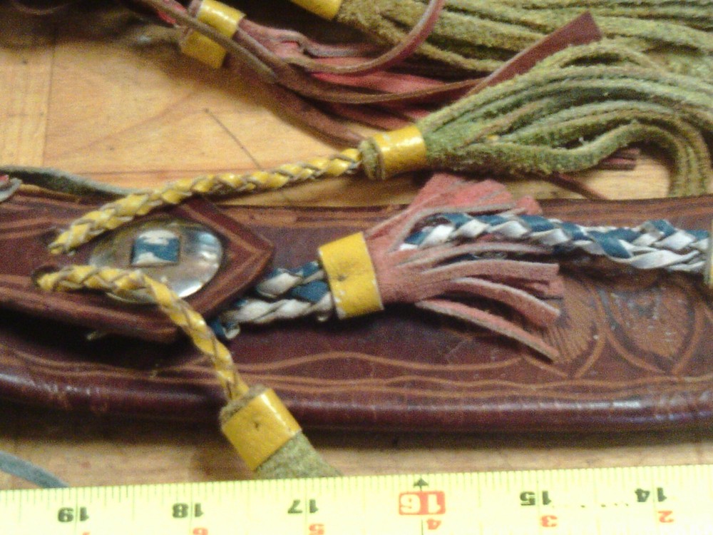 2 Vintage Leather Machete Leather Sheaths Dark Brown