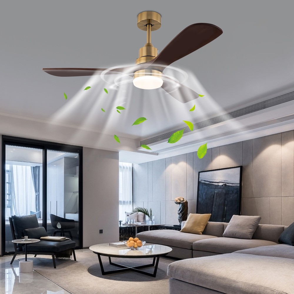 48 inch Ceiling Fan Light Modern Copper ColorCeiling Mount With Remote Control
