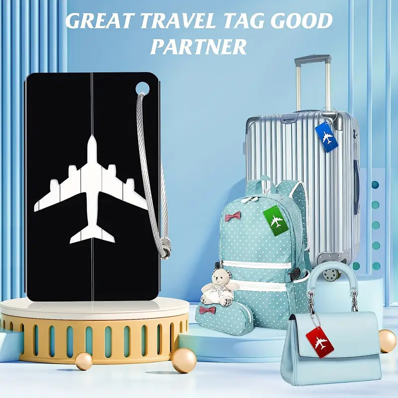 5pc Aluminium Luggage Tags Suitcase Label Name Address ID Bag Baggage Tag Travel