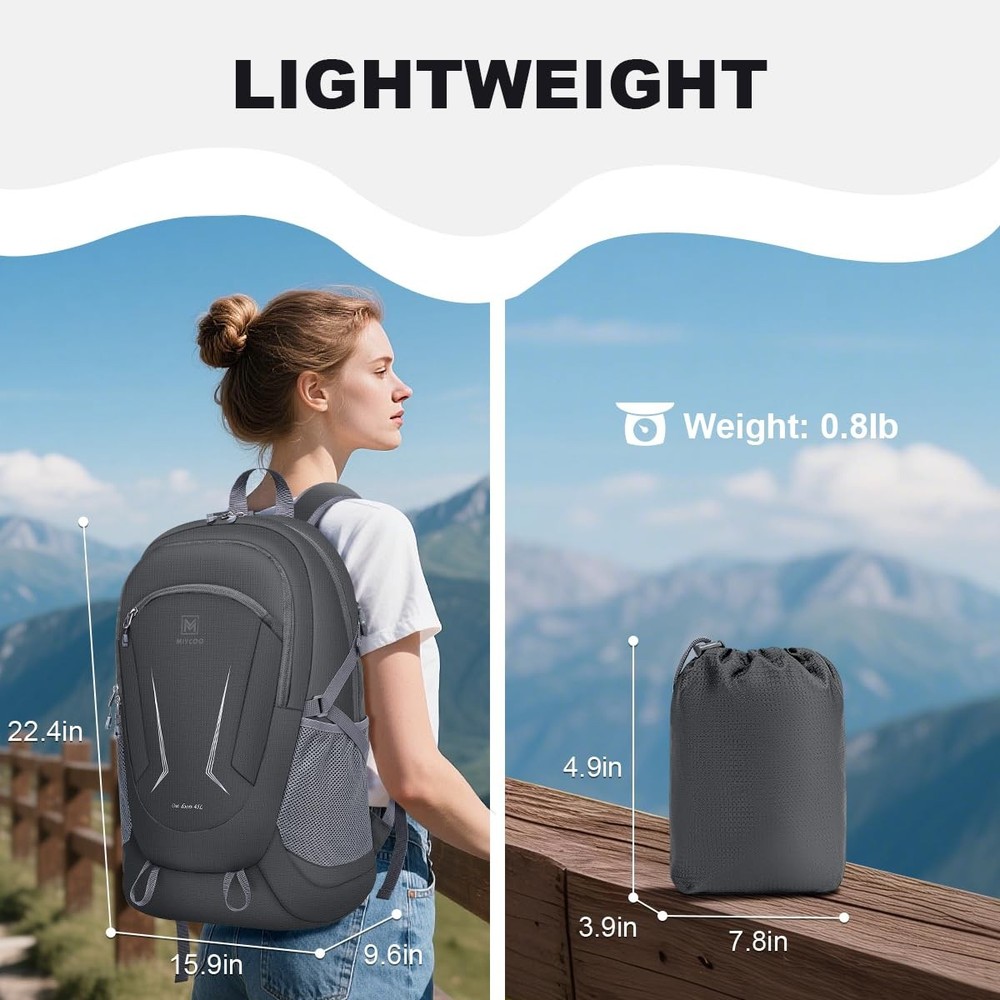 45L Ultra Lightweight Packable Hiking Backpack Waterproof Foldable Daypack