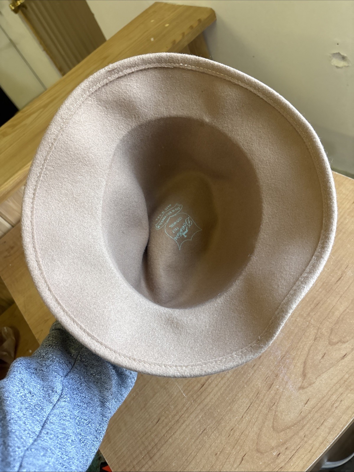 Vintage Women's Doeskin Felt Hat 100% Wool Geo. W. Bollman Feathers 🔥🔥🔥