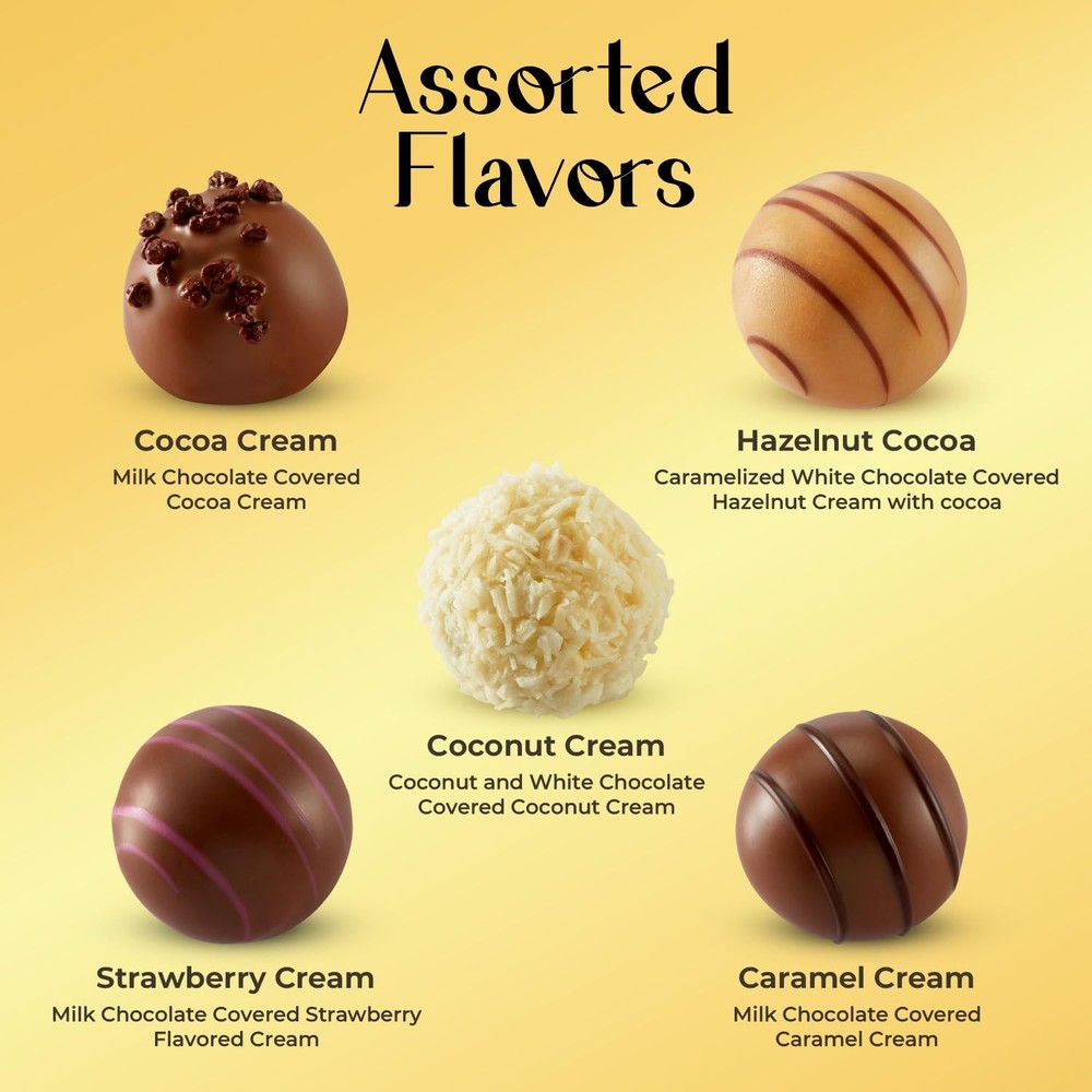 TRUFFLE ASSORTED CHOCOLATE SELECTION 15 Count. Ideal Assorted Chocolate Gift ...