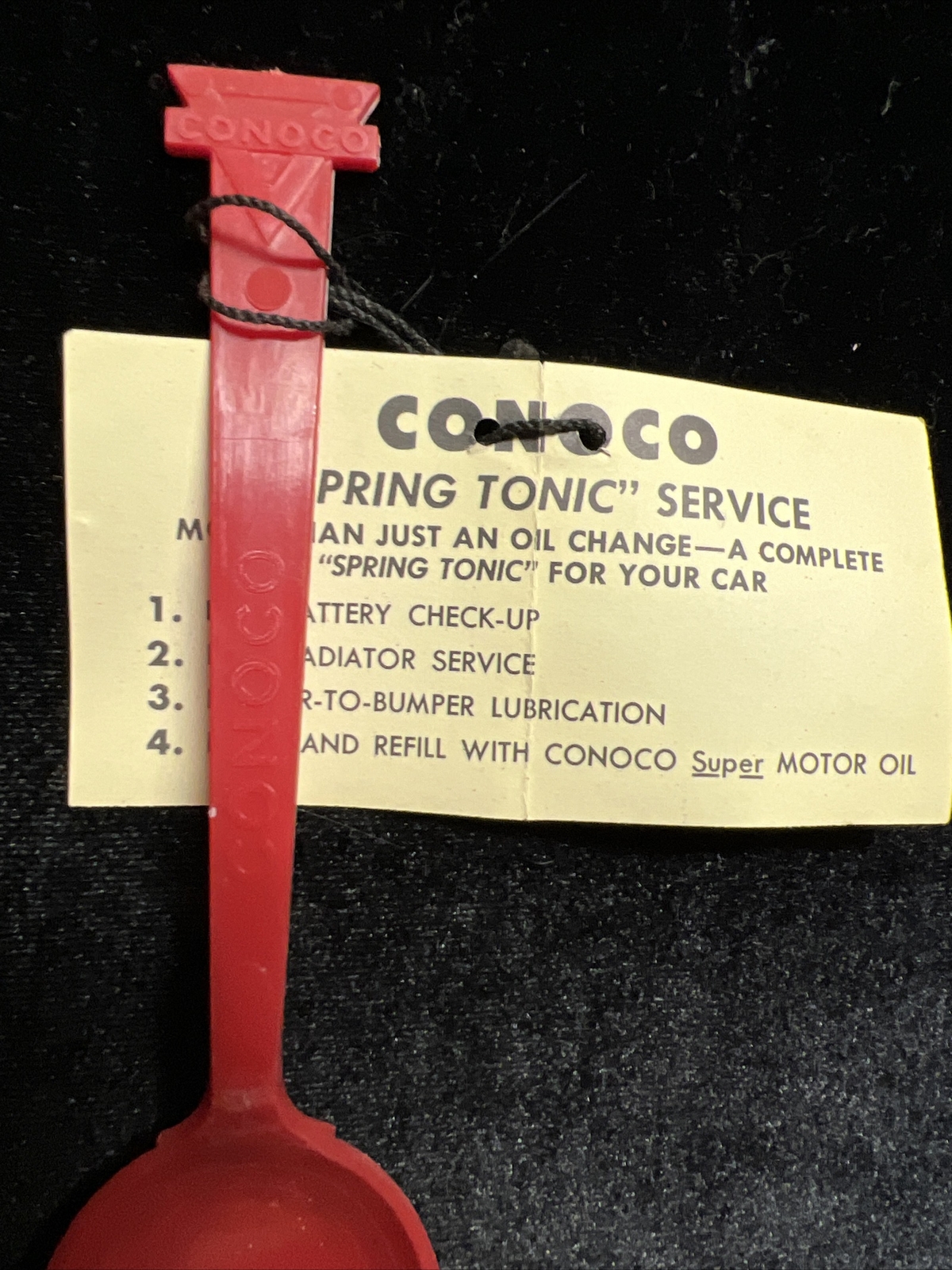 Vintage CONOCO Motor Oil Spoon For Can Gas Station Advertising Spoon