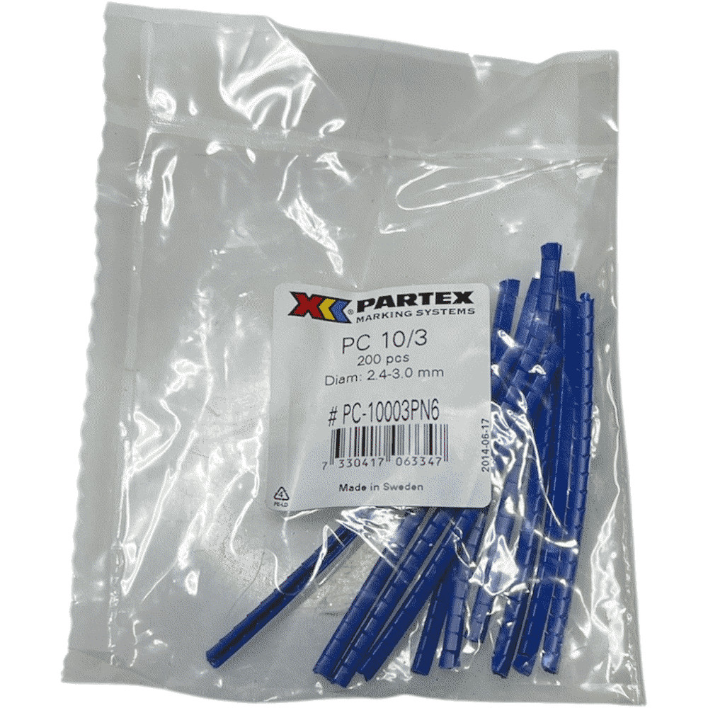 Partex PC-10003PN6 PC 10/3 Cable Marker Qty:200