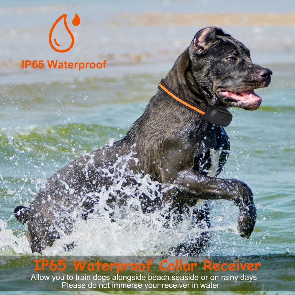 Pet Dog Vibration Shock Training Collar Rechargeable Remote Control Waterproof
