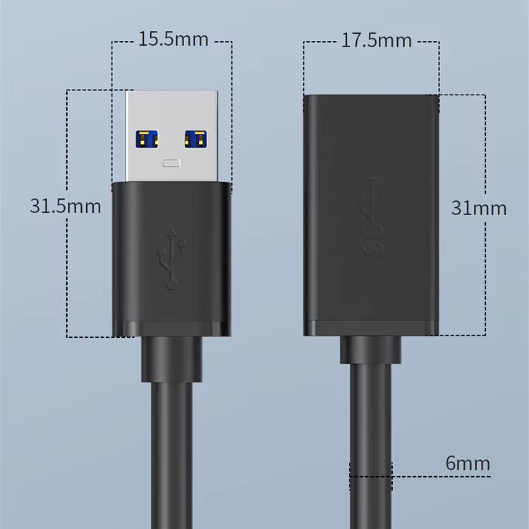 USB 3.0 Extension Cable High Speed Extender Cord Adapter Type A Male to Female