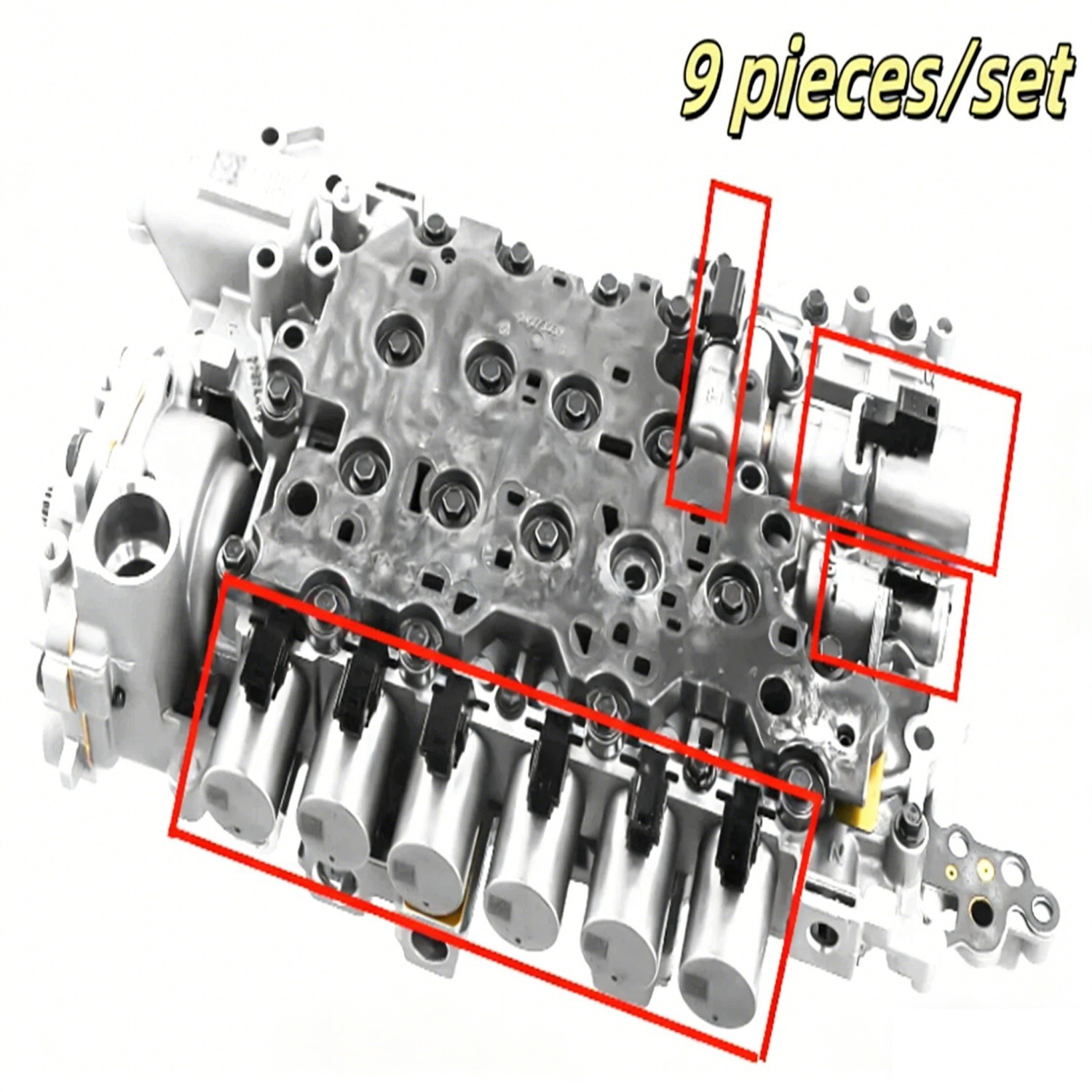9PCS PACK 8L90 8L45 8L50 Valve Body Solenoid Kit Includes All 9 Solenoids Needed