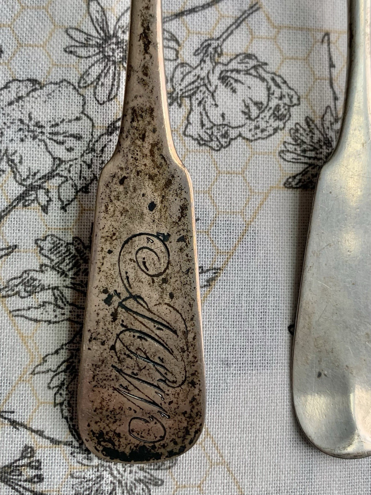 Antique Coin Silver Spoons Set Lot of 10 Palmer & Bachelders, Myers, Goddard…