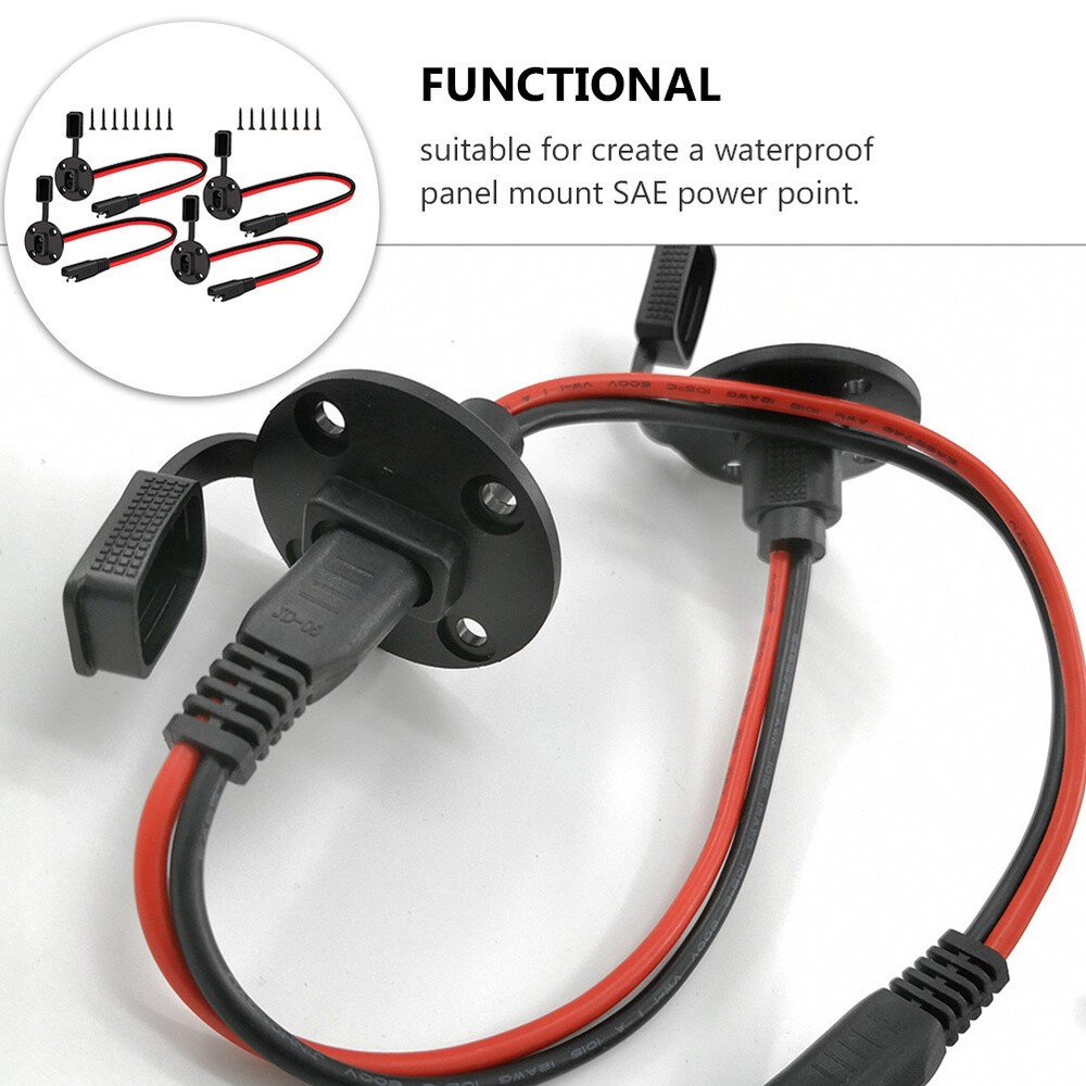 4 Sets Plug Quick-connect Terminals Sae Cable Battery Charger Connector