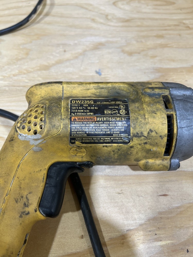 DEWALT DW235G 1/2" Variable Speed Corded Drill (TOOL ONLY) Tested