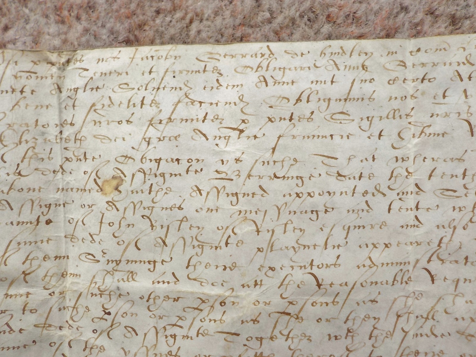 1589 Lancashire Hindley 16th century Vellum Deed Document Latin English