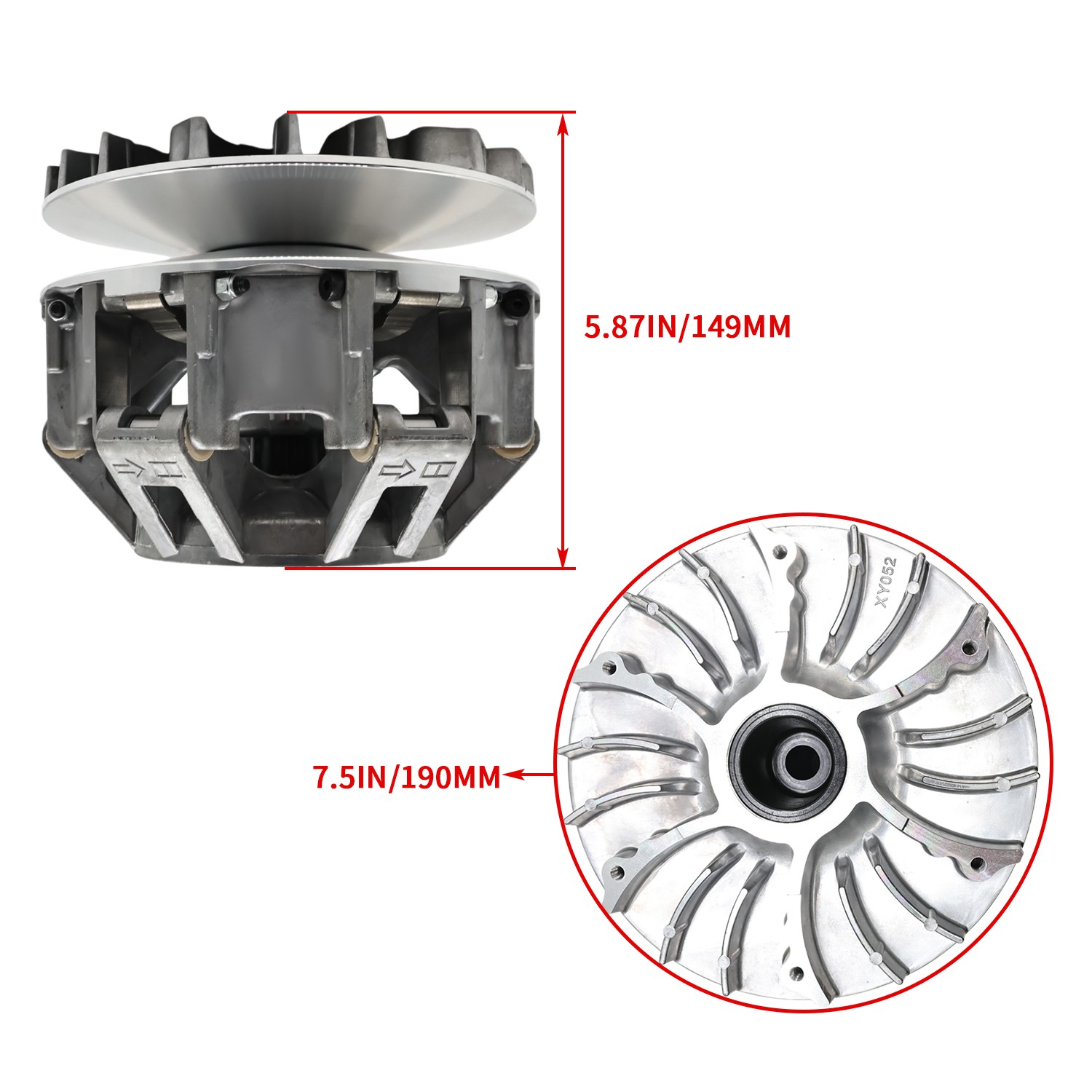 2006-08 For Can-Am Outlander Max 800 Primary Drive Clutch w/ Weight & Spring