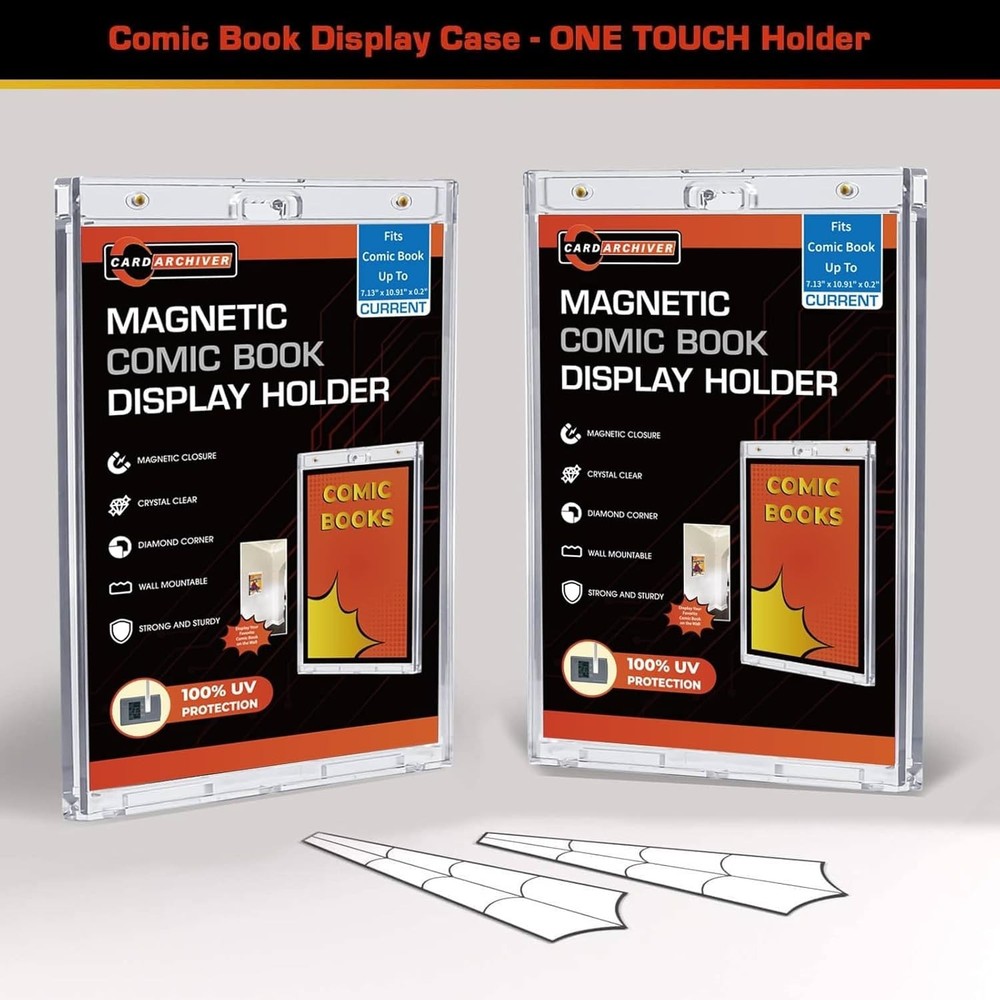2ct Current Magnetic Display-Cases - Crystal Clear One Touch Comic-Book Holde...