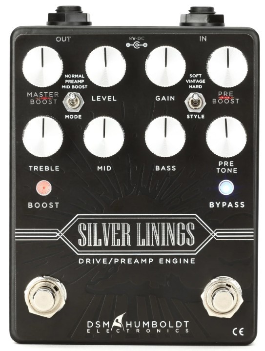 DSM & Humboldt SILVER-LININGS Drive / Preamp Engine Effects Pedal