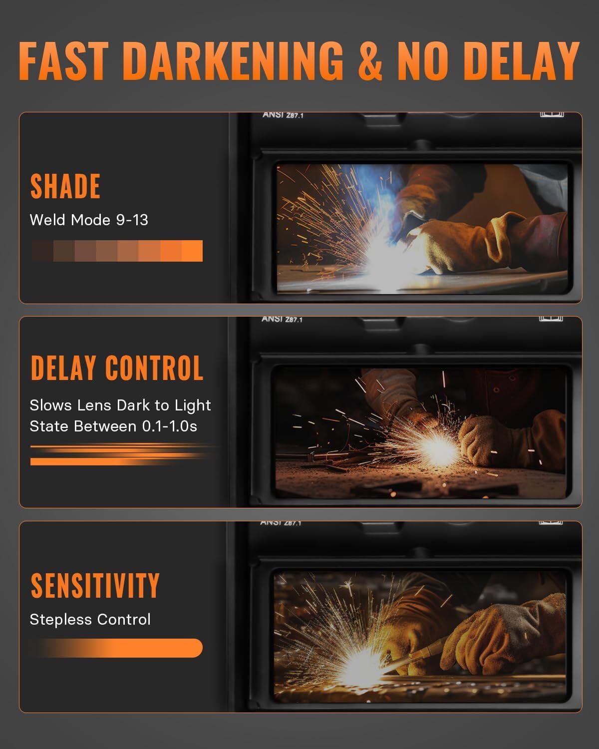 True Color Welding Helmet Large View Solar Auto Darkening Mig Grinding Mask Red