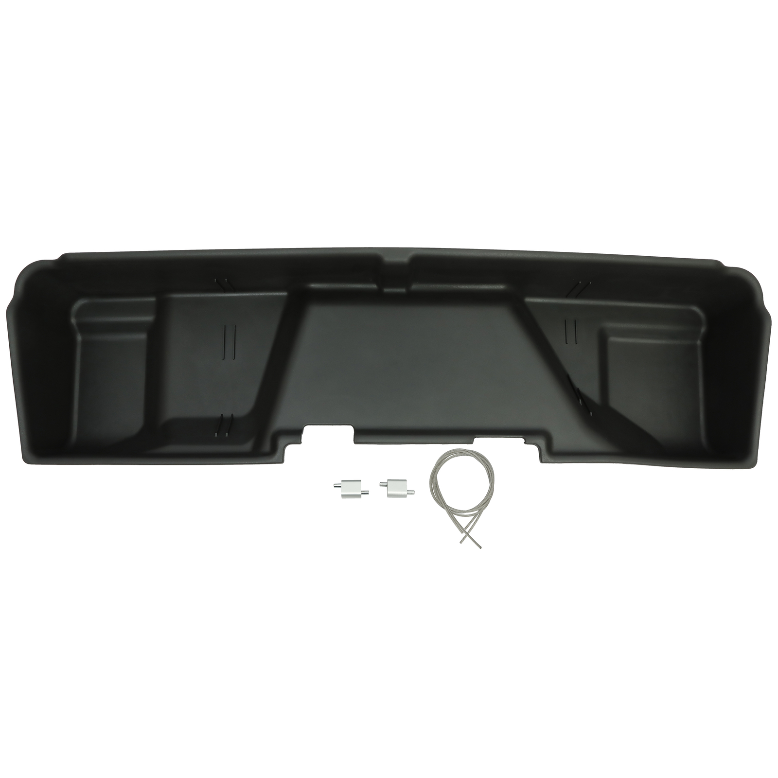 Black Under Seat Storage Box For Chevy GMC Silverado Sierra Extended Cab 2007-13