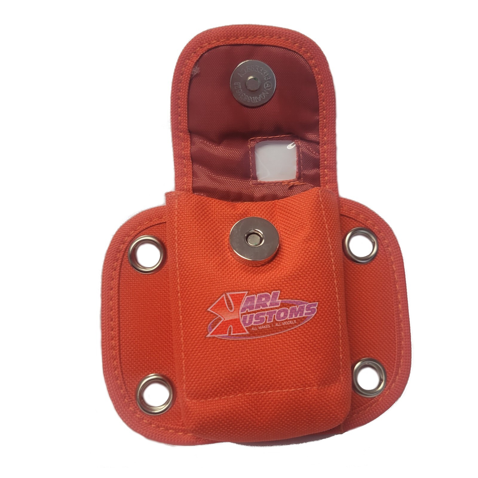 Universal Transponder Pouch Nylon Orange Zip Tie Mount